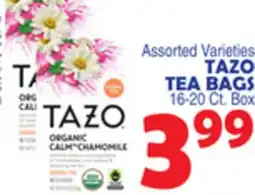 Bravo Supermarkets TAZO TEA BAGS offer