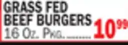 Bravo Supermarkets GRASS FED BEEF BURGERS offer