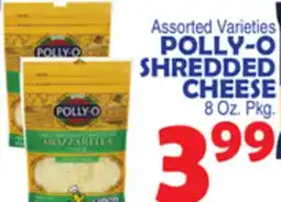 Bravo Supermarkets POLLY-O SHREDDED CHEESE offer