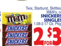 Bravo Supermarkets SNICKERS SINGLES offer