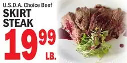 Bravo Supermarkets U.S.D.A. Choice Beef SKIRT STEAK offer