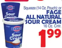 Bravo Supermarkets FAGE ALL NATURAL SOUR CREAM 16 Oz. Cntr offer