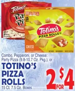 Bravo Supermarkets TOTINO'S PIZZA ROLLS 15 Ct. 7.5 Oz. Boxes offer