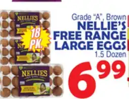 Bravo Supermarkets NELLIE'S FREE RANGE LARGE EGGS 1.5 Dozen offer