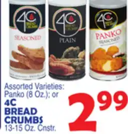 Bravo Supermarkets 4C BREAD CRUMBS 13-15 Oz. Cnstr offer