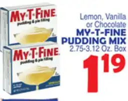Bravo Supermarkets MY-T-FINE PUDDING MIX offer