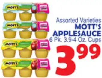 Bravo Supermarkets MOTT'S APPLESAUCE offer