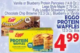 Bravo Supermarkets EGGO PROTEIN WAFFLES 12.3 Oz. Box offer