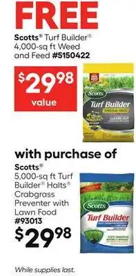 Lowe's 5,000-sq ft Turf Builder Halts Crabgrass Preventer with Lawn Food offer