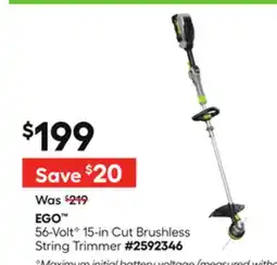 Lowe's 56-VoltG 15-in Cut Brushless String Trimmer offer