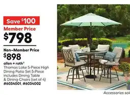 Lowe's Thomas Lake 5-Piece High Dining Patio Set 5-Piece includes Dining Table & Dining Chairs (set of 4) offer