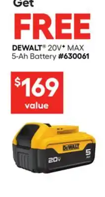 Lowe's DEWALT 20VF MAX 5-Ah Battery offer
