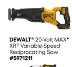 Lowe's 20-Volt MAXF XR Variable-Speed Reciprocating Saw offer