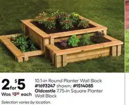 Lowe's 10.1-in Round Planter Wall Block offer