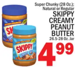C Town SKIPPY CREAMY PEANUT BUTTER 26.5-28 Oz. Jar offer