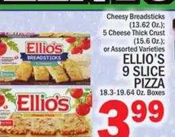 C Town ELLIO'S 9 SLICE PIZZA 18.3-19.64 Oz. Boxes offer