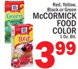 C Town McCORMICK FOOD COLOR 1 Oz. Btl offer