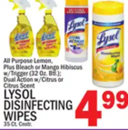 C Town LYSOL DISINFECTING WIPES 35 Ct. Cnstr offer