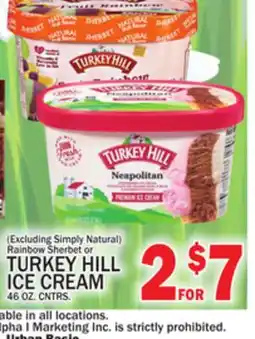 C Town TURKEY HILL ICE CREAM offer