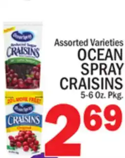 C Town OCEAN SPRAY CRAISINS offer