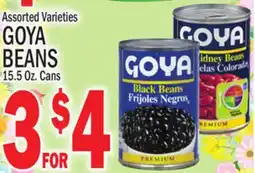 C Town GOYA BEANS 15.5 Oz. Cans offer