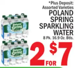 C Town POLAND SPRING SPARKLING WATER 8 Pk. 16.9 Oz. Btls offer