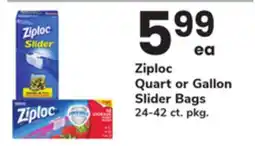 ACME Ziploc Quart or Gallon Slider Bags offer
