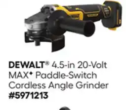 Lowe's 4.5-in 20-Volt MAXF Paddle-Switch Cordless Angle Grinder offer