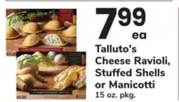 ACME Talluto's Cheese Ravioli, Stuffed Shells or Manicotti offer