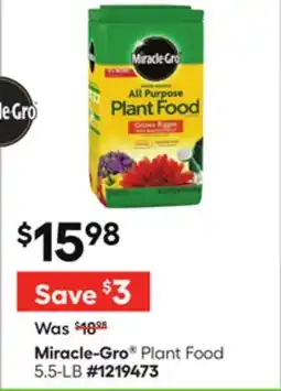 Lowe's Miracle-Gro Plant Food 5.5-LB offer