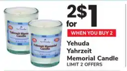 ACME Yehuda Yahrzeit Memorial Candle offer