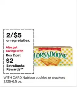 CVS Nabisco cookies or crackers 2.125-6.5 oz offer