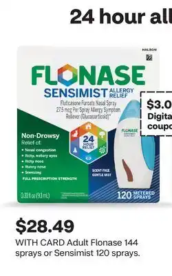 CVS Adult Flonase 144 sprays or Sensimist 120 sprays offer
