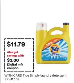 CVS Tide Simply laundry detergent offer