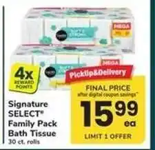Safeway Signature Select Family Pack Bath Tissue offer