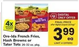 Safeway Ore-Ida French Fries, Hash Browns or Tater Tots offer