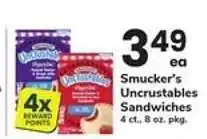 Safeway Smucker's Uncrustables Sandwiches offer