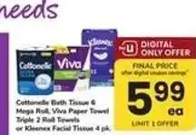 Safeway Cottonelle Bath Tissue, Viva Paper Towel, Kleenex Facial Tissue offer