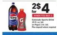Safeway Gatorade Sports Drink or Pepsi offer