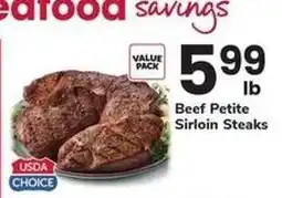 Safeway Beef Petite Sirloin Steaks offer