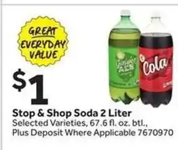 Stop&Shop Stop & Shop Soda 2 Liter offer