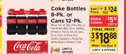 ShopRite Coke Bottles 8-Pk. or Cans 12-Pk offer