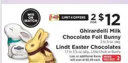 ShopRite Ghirardelli Milk Chocolate Foil Bunny offer