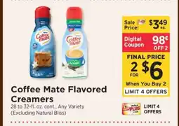 ShopRite Coffee Mate Flavored Creamers offer