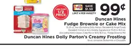 ShopRite Duncan Hines Fudge Brownie or Cake Mix offer
