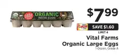 ShopRite Vital Farms Organic Large Eggs offer