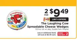 ShopRite The Laughing Cow Spreadable Cheese Wedges offer