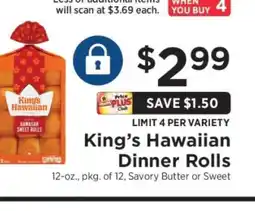 ShopRite King's Hawaiian Dinner Rolls offer