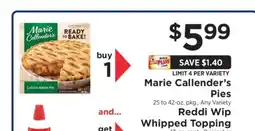 ShopRite Marie Callender's Pies offer