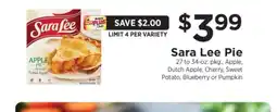 ShopRite Sara Lee Pie offer
